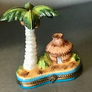 Limoges France Porcelain Palm Tree Authentic